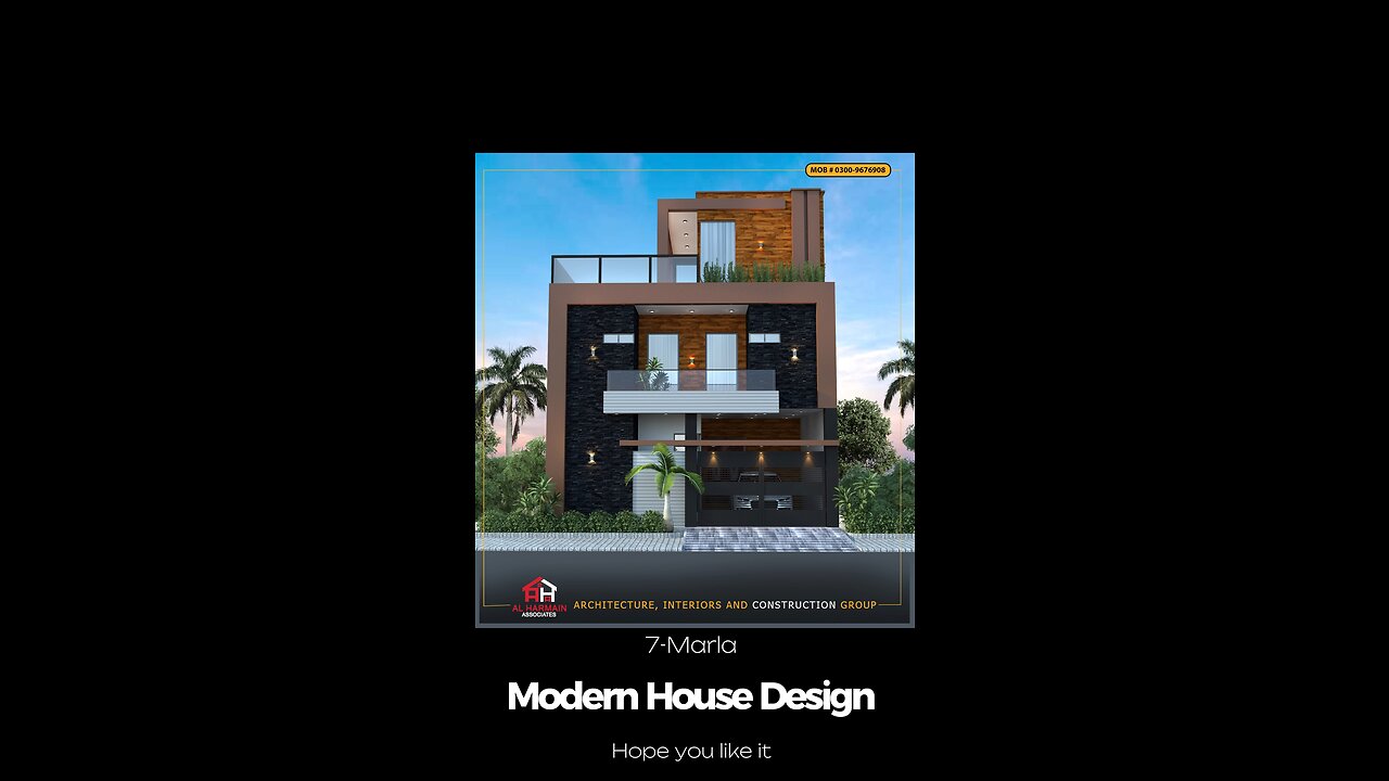 "Unveiling the Magnificent: A Jaw-Dropping Front Elevation of a 7 Marla Modern House!"