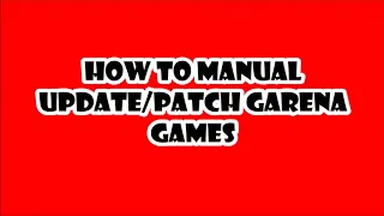 How to manual Update / Patch Garena Pointblank / League of Legends