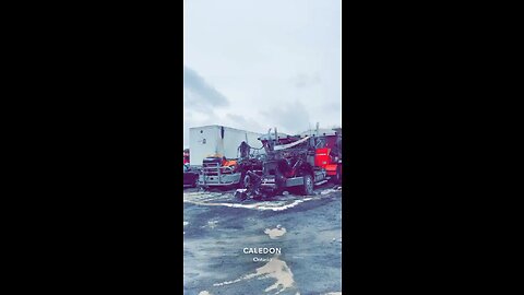 Truck Fire In Caledon