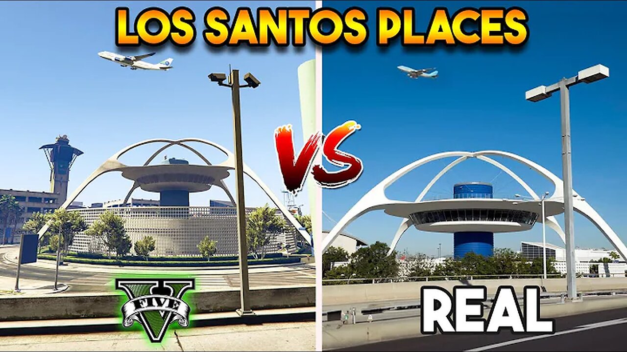 GTA 5 LOS SANTOS PLACES VS REAL LIFE LOS ANGELES PLACES (VERY SIMILAR)