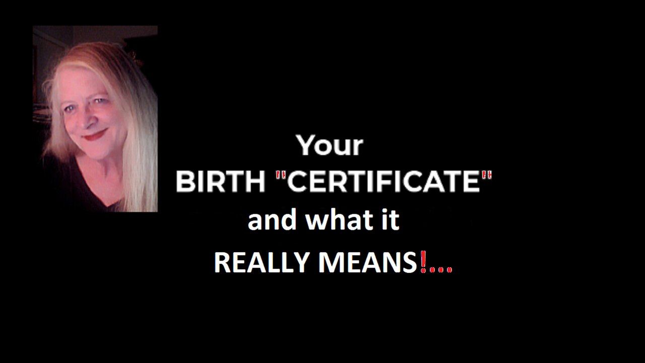 ✨👉YOUR BIRTH CERTIFICATE AND WHAT IT "REALLY MEANS" !! ✨