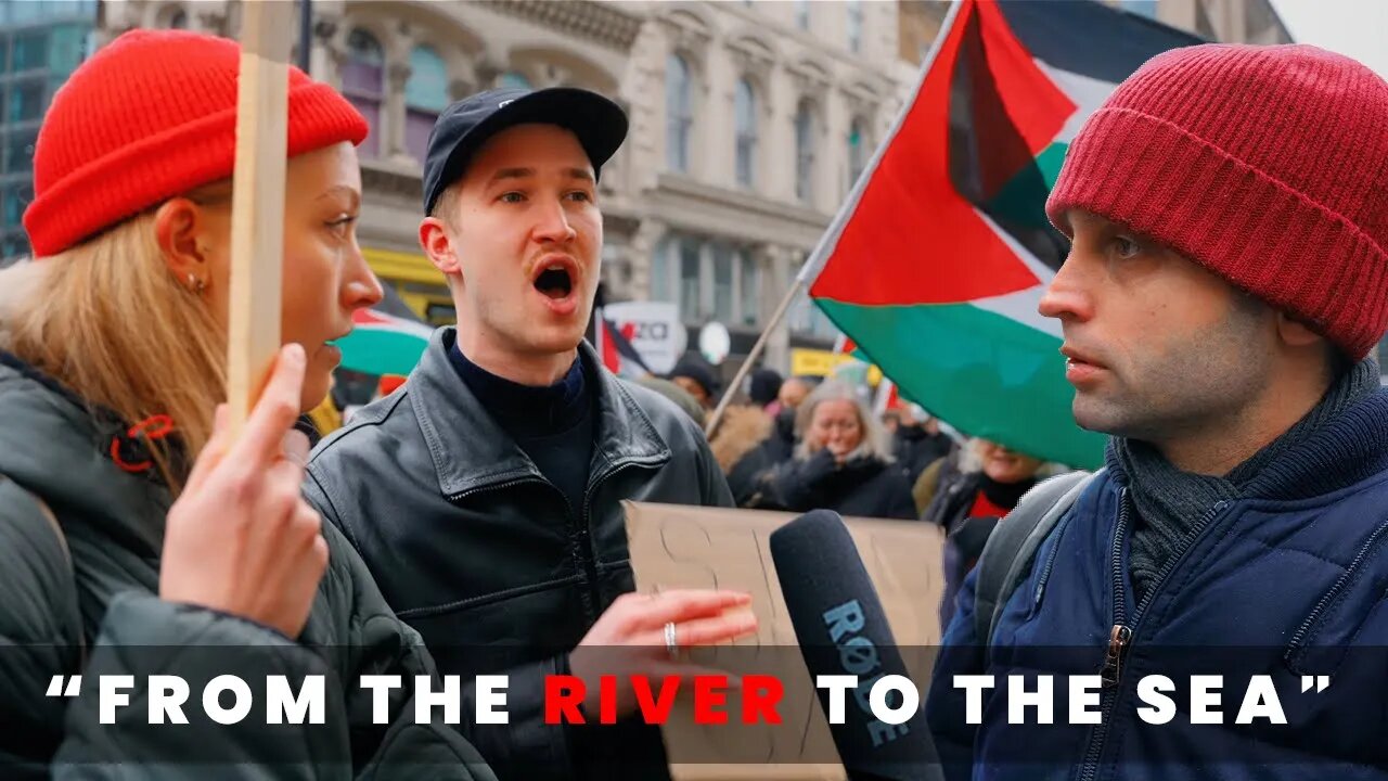 Asking Palestine Protestors What From the River to the Sea Means - Konstantin Kisin