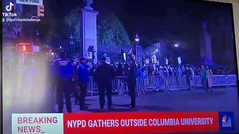 Nypd at Columbia University ....actors inside building....not students 🪶 🪶 🏹 🏹