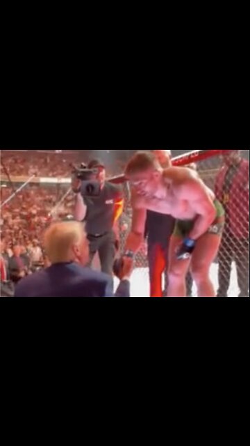 UFC Fighter Jumps Cage After Win to Pay Respect to Trump