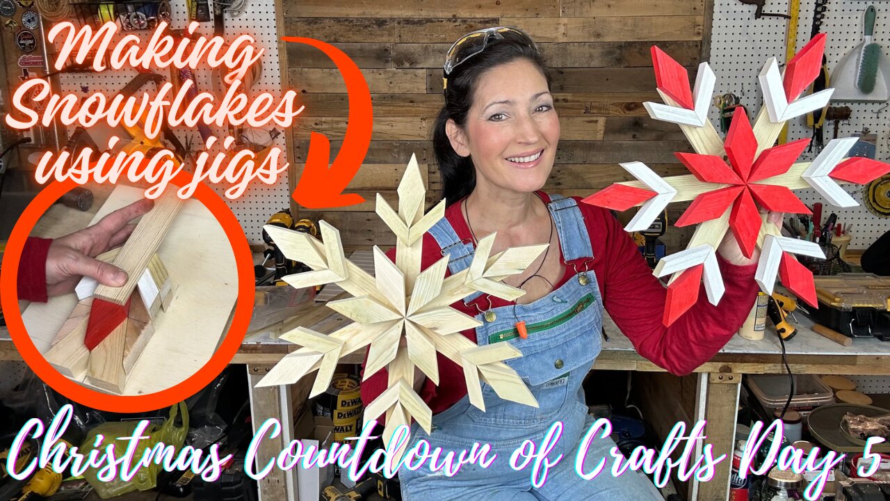 Making Wooden Snowflakes from Scraps, Great Item to SELL! (CHRISTMAS COUNTDOWN OF CRAFTS DAY 5)