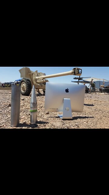 5k iMac vs 90mm Cannon - Slow Motion #shorts