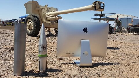 5k iMac vs 90mm Cannon - Slow Motion #shorts