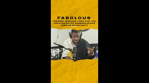 @myfabolouslife The most valuable thing that you can ever do for someone is give them an opportunity