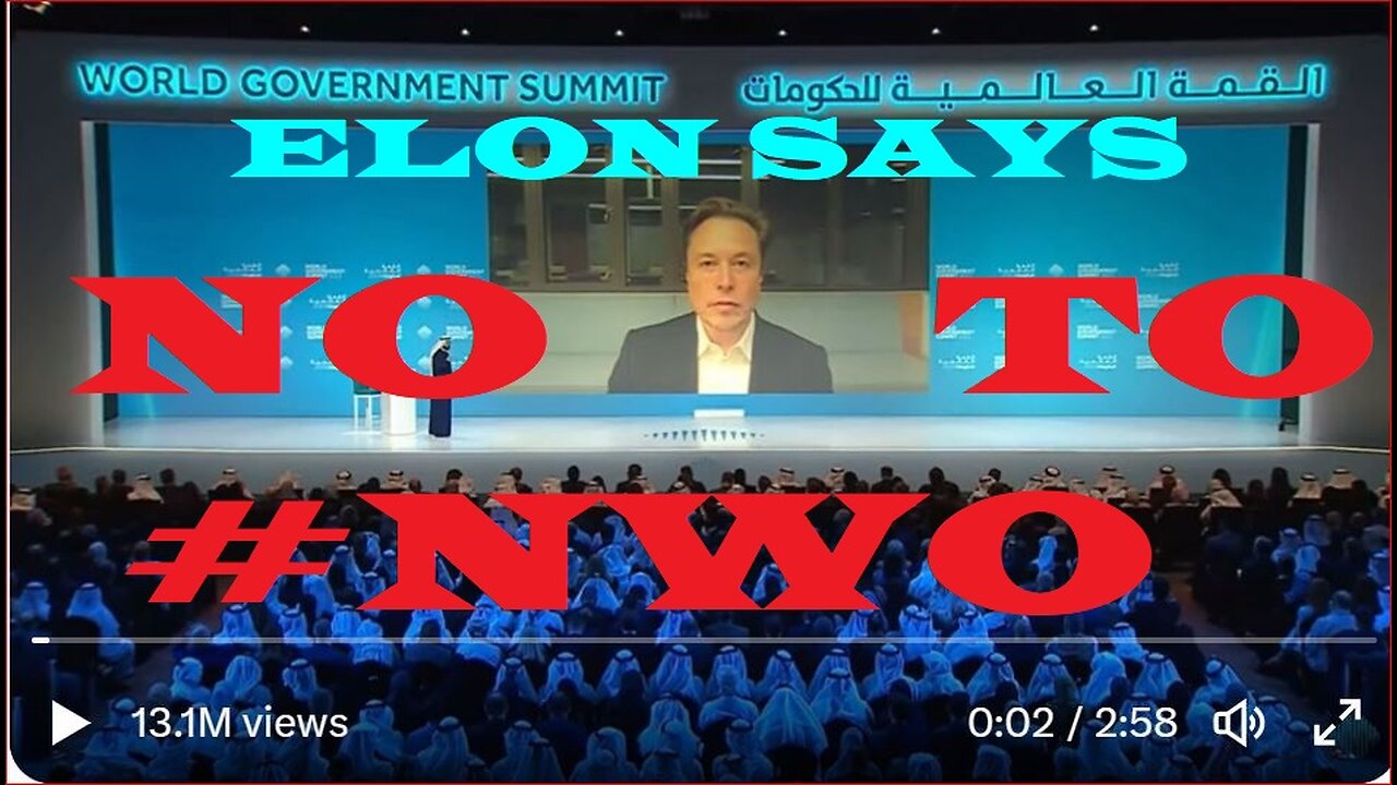 Elon Musk speaks to World Government Summit telling leaders to be "authentic"!