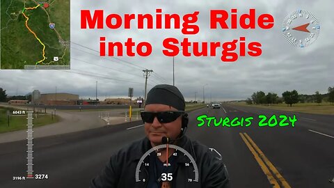 Morning Motorcycle Ride into and through Sturgis