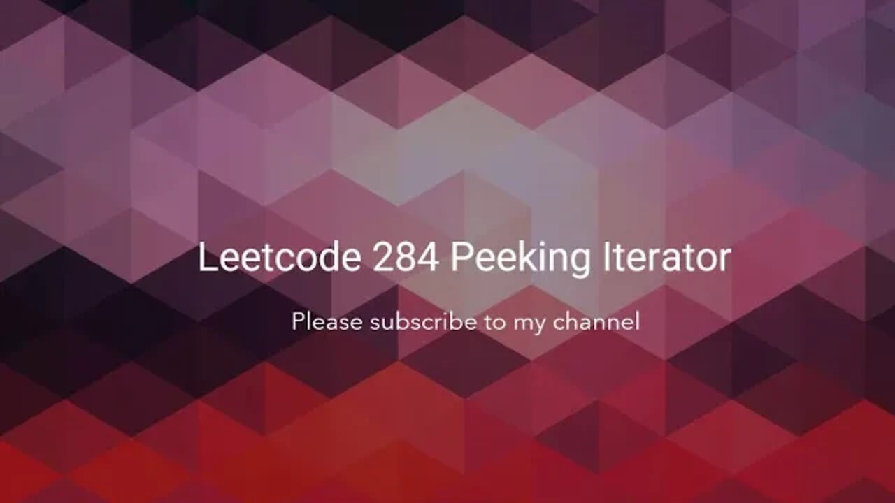 Leetcode 284 Peeking Iterator