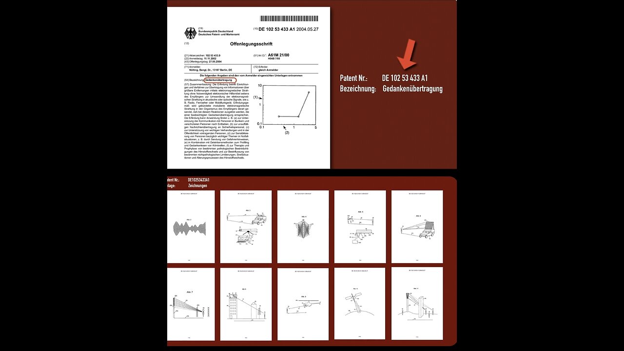 Mikrowellenwaffe als Gedankenübertragung getarnt - Deutsches Patentamt