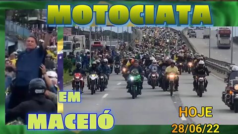 MOTOCIATA EM MACEIÓ -AL COM BOLSONARO ARRASTANDO MULTIDÃO.