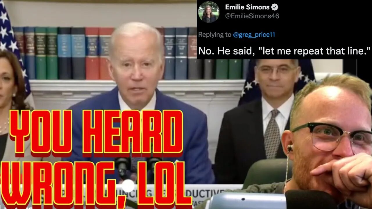 YOU ARE GOING CRAZY not ME! Biden said REPEAT the LINE