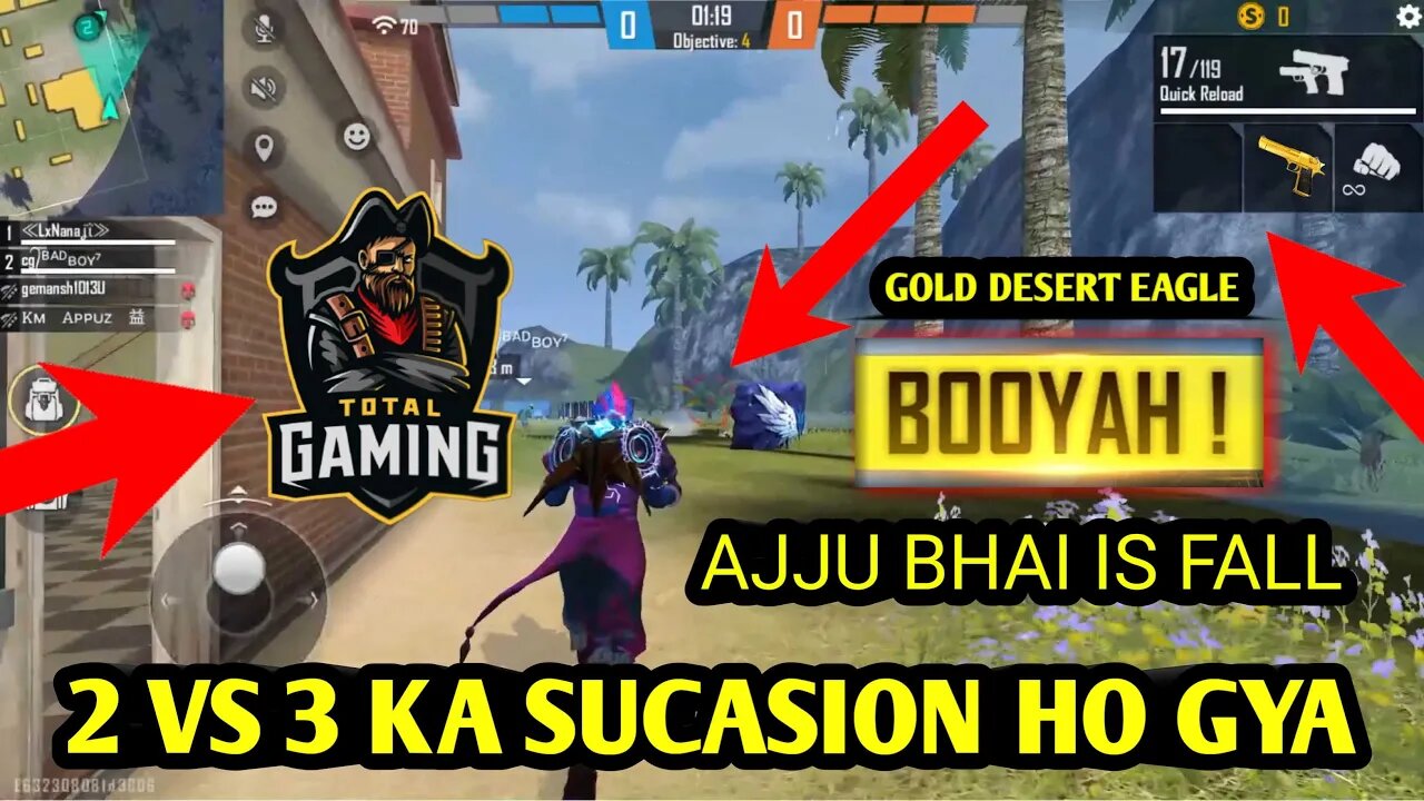 2 VS 3 KA SUCASION HO GYA || @TOTALGAMING IS FALL