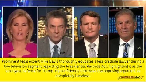 Prominent legal expert Mike Davis thoroughly educates a less credible lawyer during