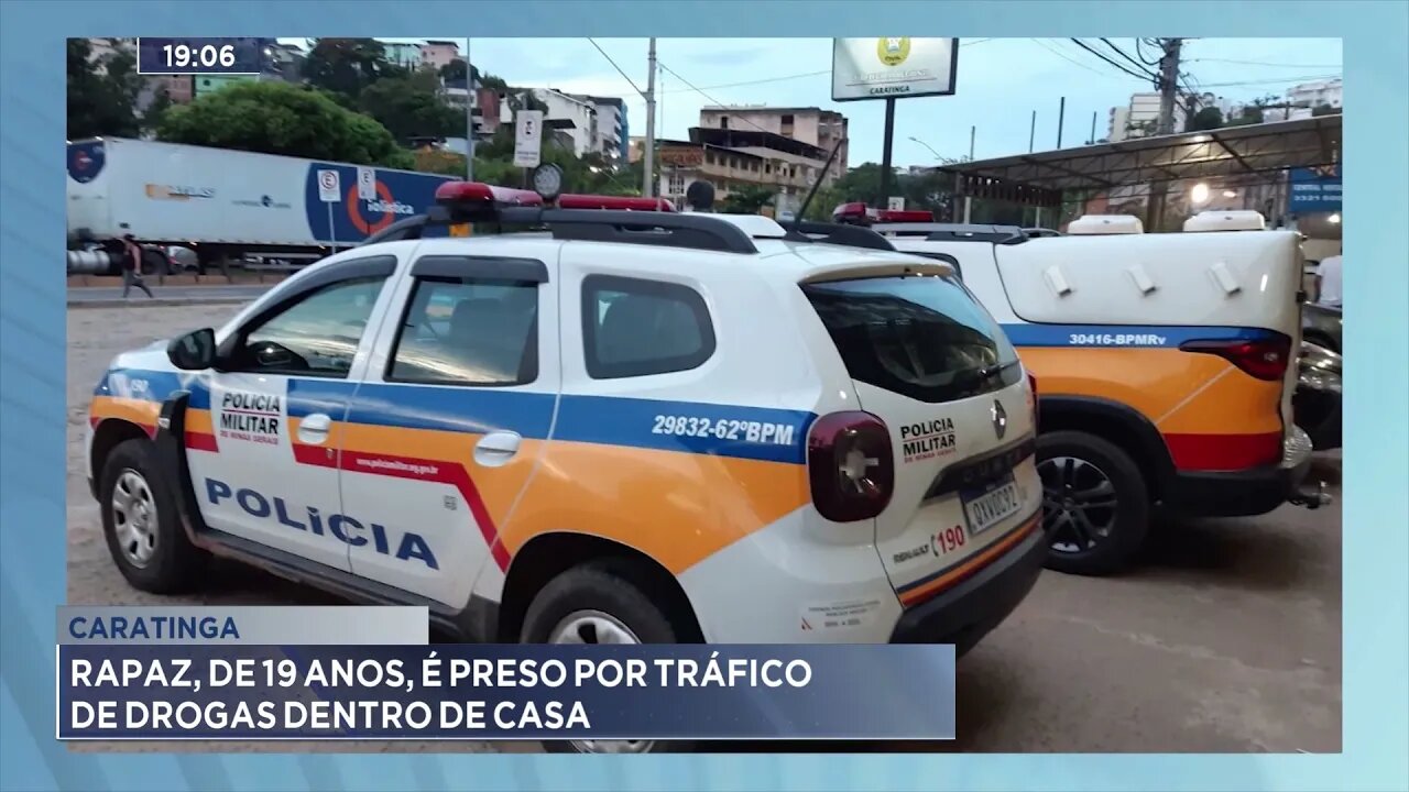 Caratinga: Rapaz, de 19 anos, é preso por tráfico de drogas dentro de casa