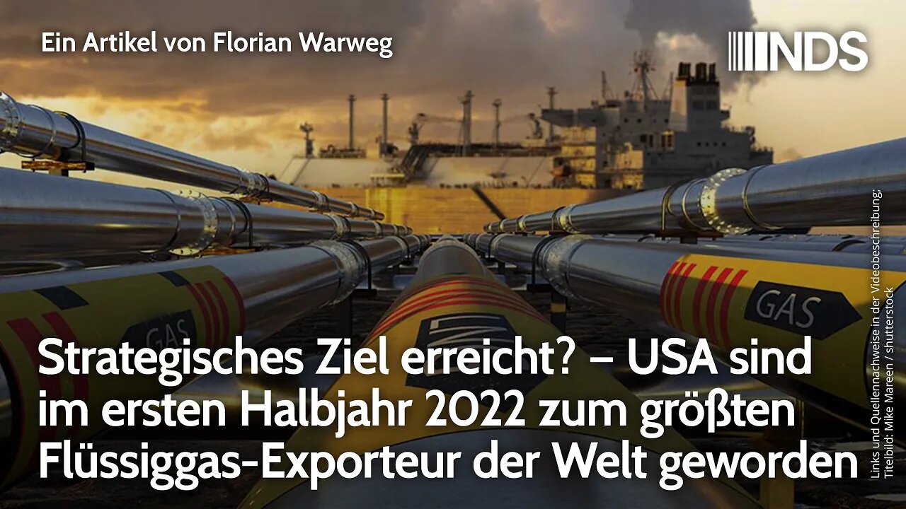 Strategisches Ziel erreicht? USA zum größten Flüssiggas-Exporteur der Welt geworden. F. Warweg NDS