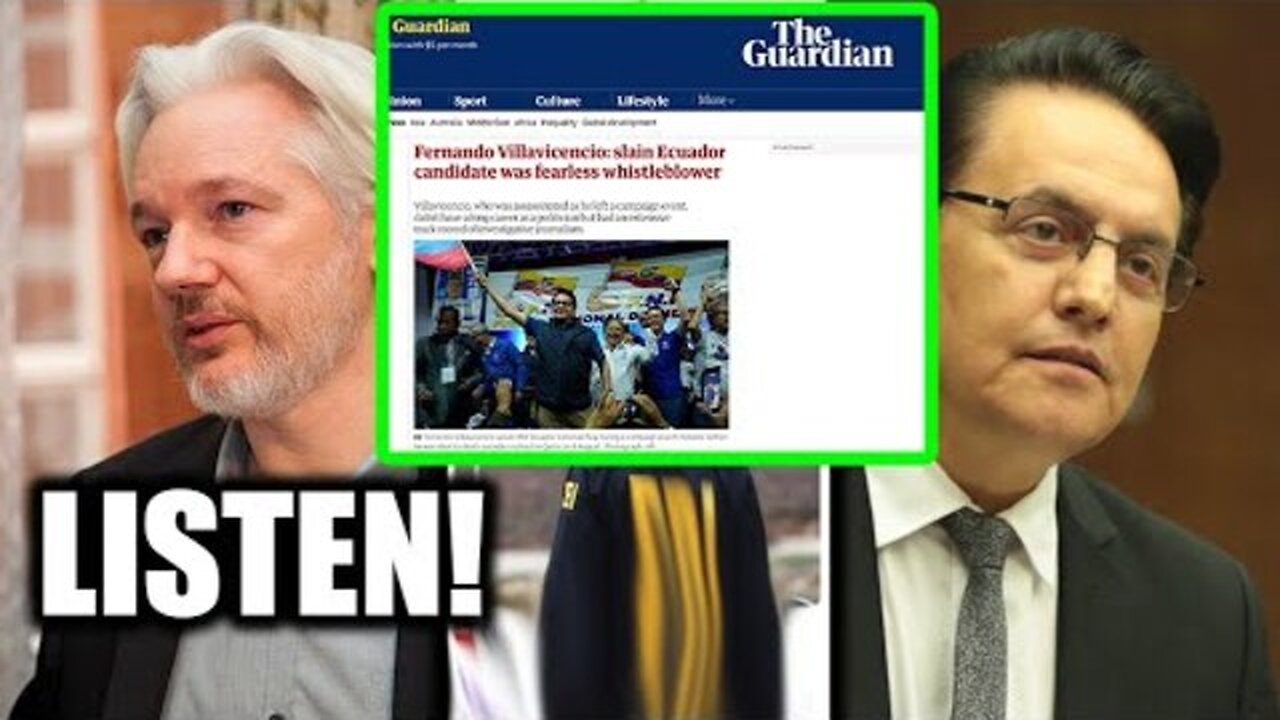 ECUADOR PRESIDENT CANDIDATE ASSASSINATED WAS INVESTIGATIVE JOURNALIST WITH JULIAN ASSANGE CONNECTI..