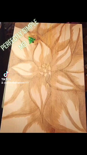 Hodgepodge wooden poinsettia Christmas tray Part~3~