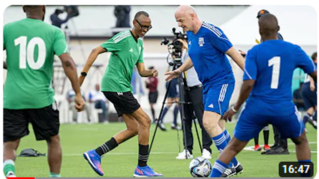 resident Kagame displays football skills as his team defeats FIFA in Football Delegation Tournament