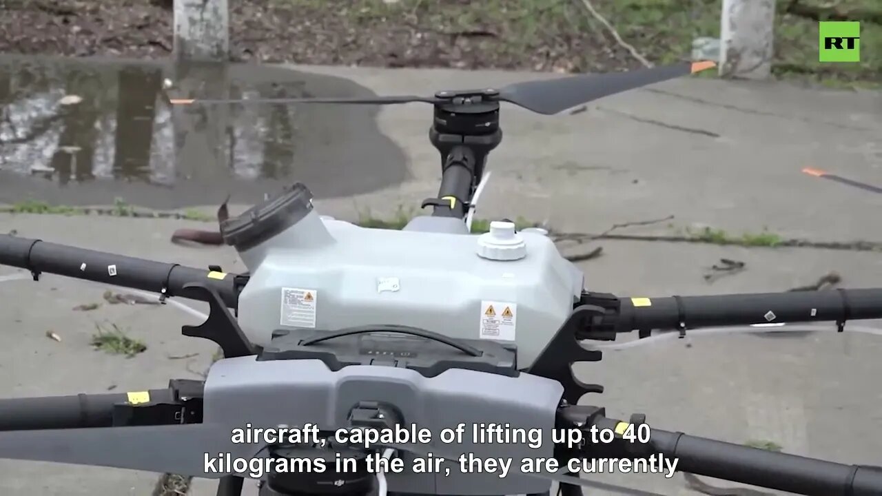 Russian Troops Found Multi-UAV's With Liquid Containers & Sprayers Abandoned By Ukrainian Forces