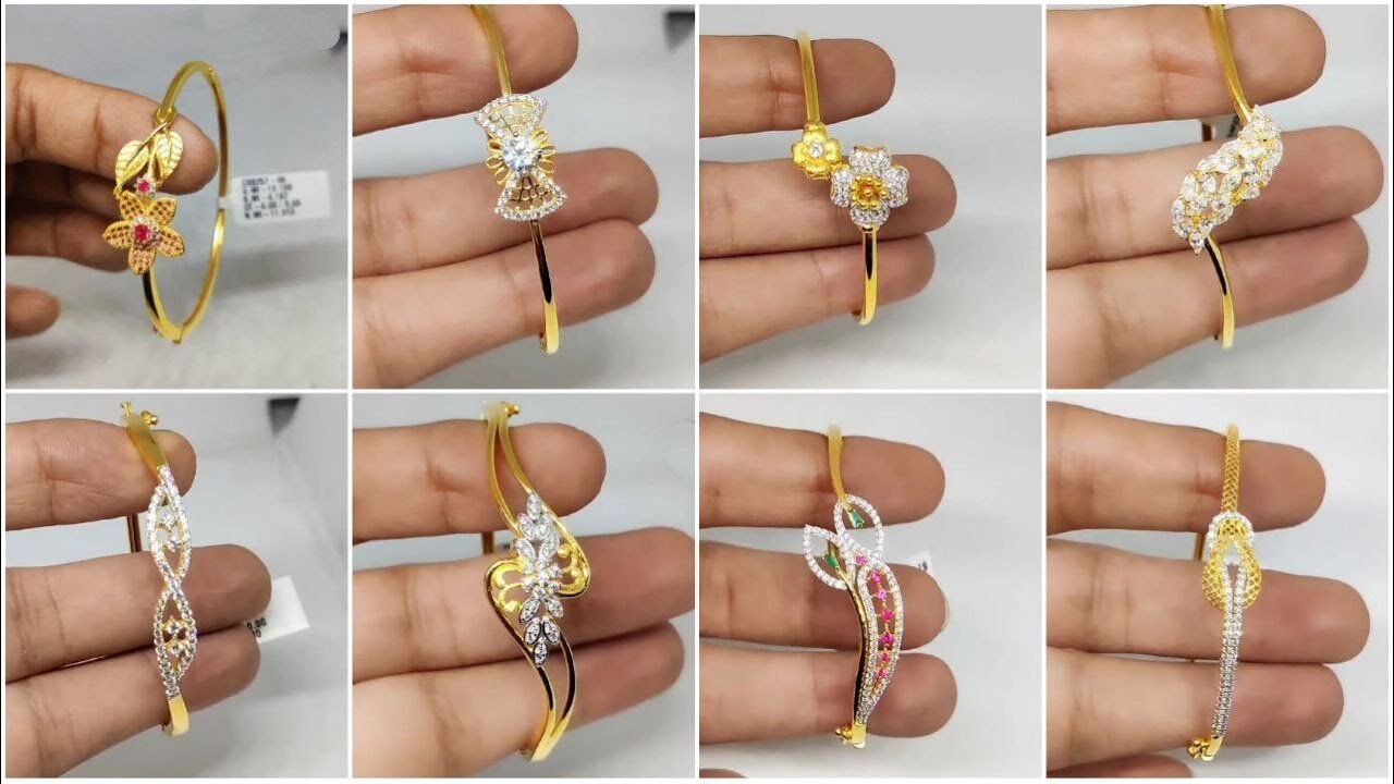 14 Best Light weight Gold Bracelet Designs with Weight for w