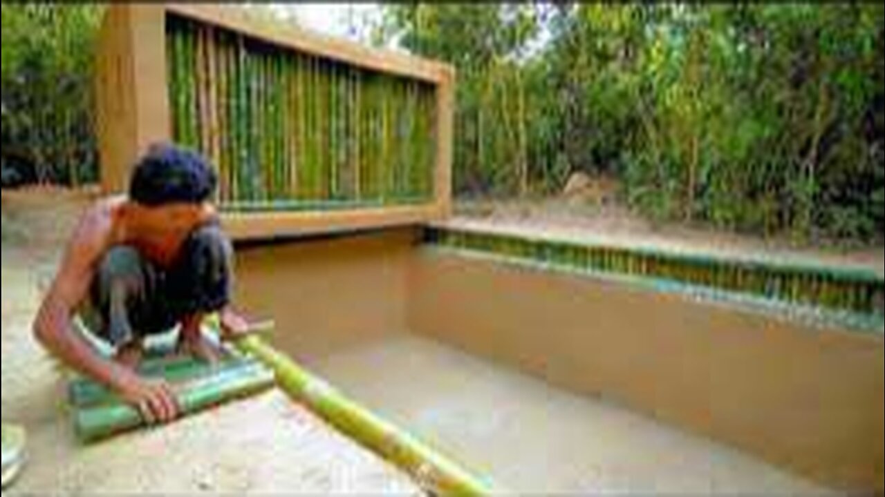 Build The Most Beautiful Modern Bamboo SWimming Pool Villa by Ancient Skills