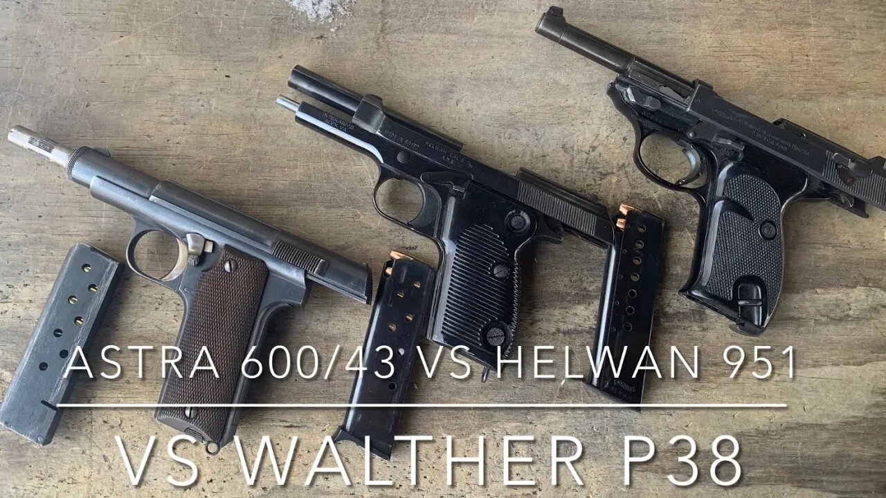 Head to head challenge Astra 600/43 vs. Helwan 951 vs. Walther P38