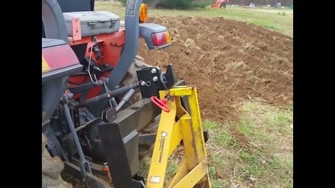 Harbor Freight Quick Hitch with Middle Buster and Landscape Rake