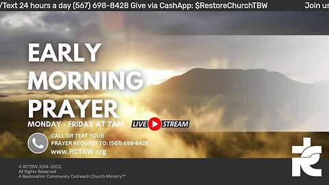 Early morning prayer with Pastor Carl & Lady Devon Mitchell 080423