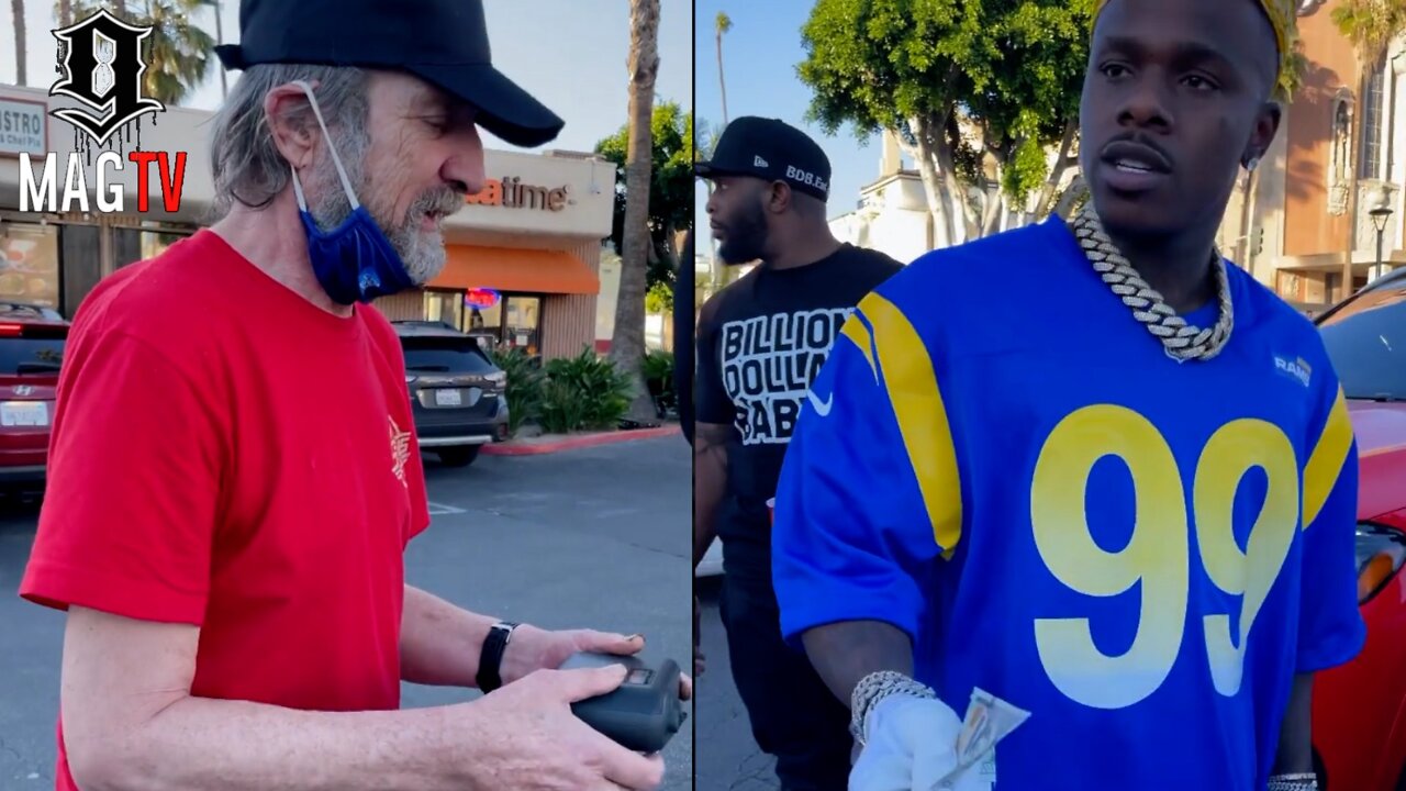 DaBaby Gives Homeless Man $100 For His Transistor Radio! 🙏🏾