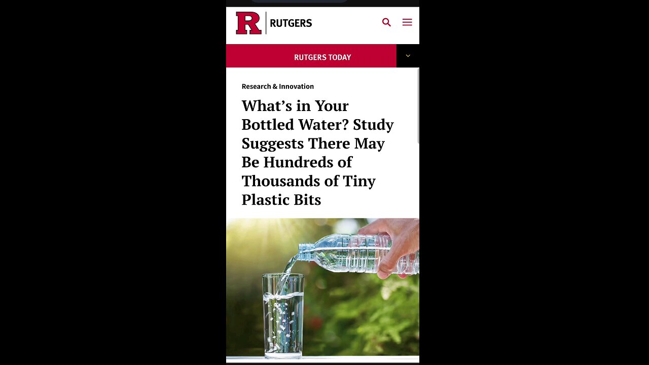 Nano Plastics in our Water