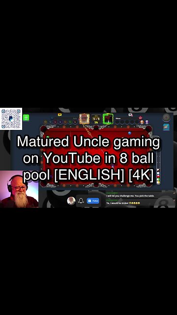Matured Uncle gaming on YouTube in 8 ball pool [ENGLISH] [4K] 🎱🎱🎱 8 Ball Pool 🎱🎱🎱