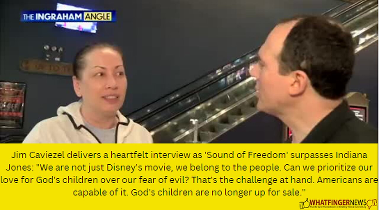 Jim Caviezel delivers a heartfelt interview as 'Sound of Freedom' surpasses Indiana Jones