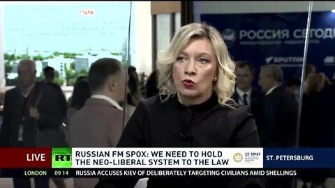 Maria Zakharova speaks at SPIEF 2022