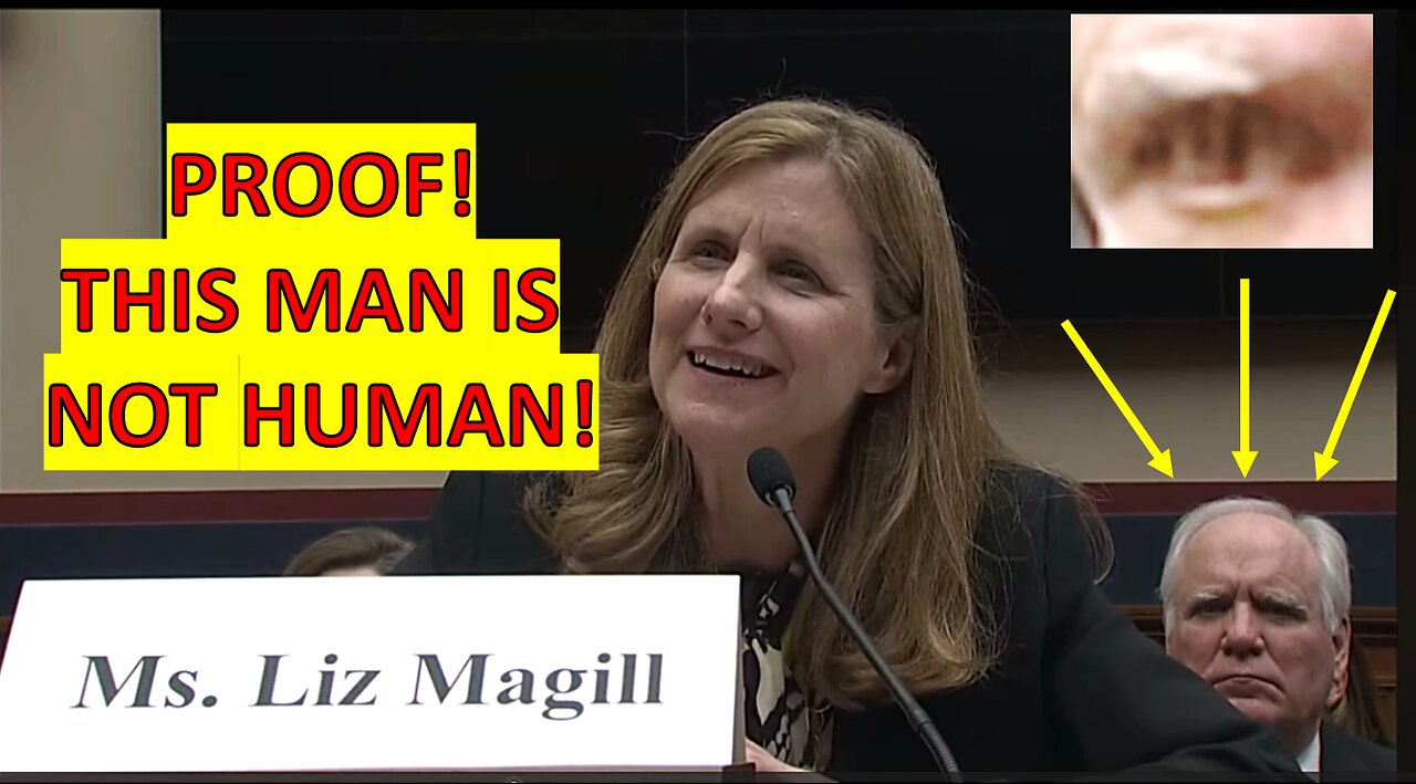 Shapeshifter/Demon mind controlling UPenn President Magill in a 5 hour long hearing!