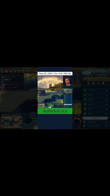 #oneturnadaychallenge #civ6 – Turn 140 - 1000 GOLD! #shorts