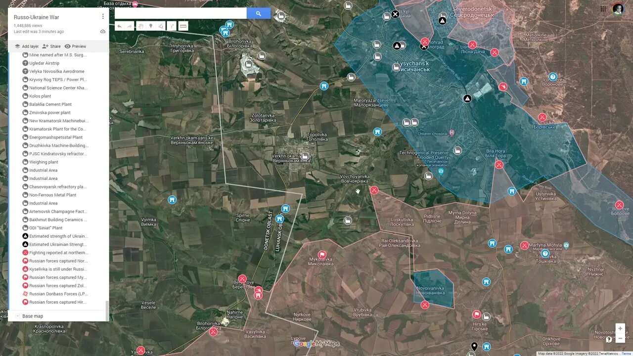 [ Luhansk Front ] Russian forces captured Mykolaivka; Vovchoyarivka rumored captured too - verifying