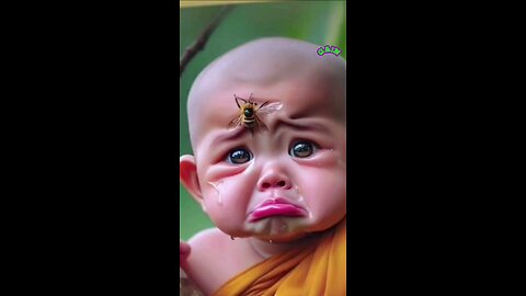 So cute little monk 🍀☘️🌿🌾🍃🍂🌱⚘️🪻🌷