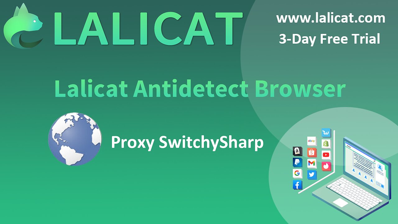 Proxy SwitchySharp Chrome Extension Settings on Lalicat Virtual Browser