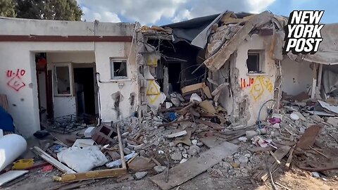 Video shows aftermath of Hamas’ deadly raid on Kfar Aza Kibbutz