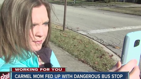 Carmel mom fed up with dangerous bus stop records drivers