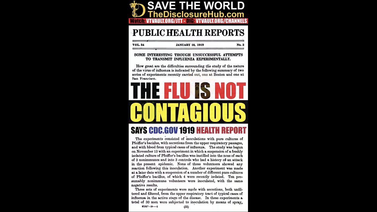 The Flu is NOT contagious!