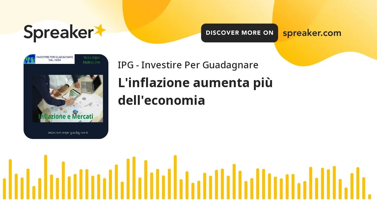 L'inflazione aumenta più dell'economia