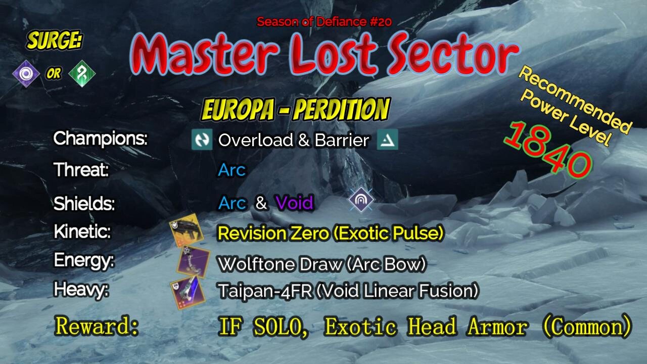 Destiny 2 Master Lost Sector: Europa - Perdition on my Titan 4-21-23