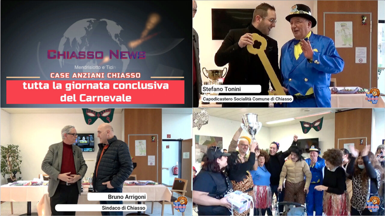 Chiasso News 14 febbraio 2024 - Il Carnevale si conclude nelle Case Anziani di Chiasso