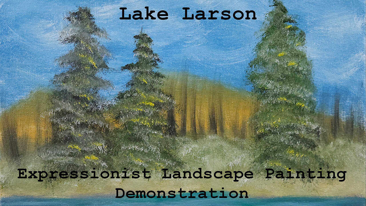 Impressionist Landscape Oil Painting Demo: Peaceful Pines by the Lake