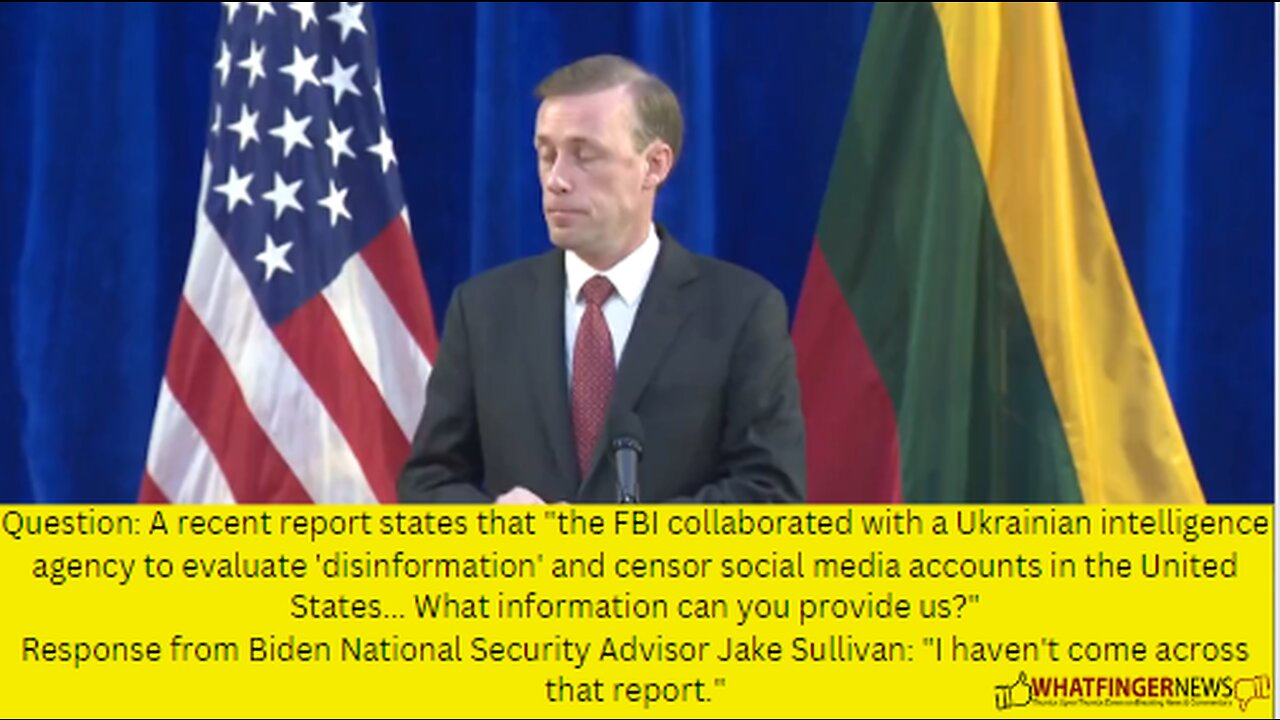 Question: A recent report states that "the FBI collaborated with a Ukrainian intelligence agency
