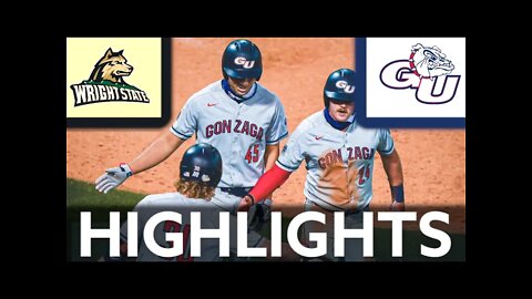 Gonzaga vs Wright State | Regionals Elimination Game | 2022 College Baseball Highlights